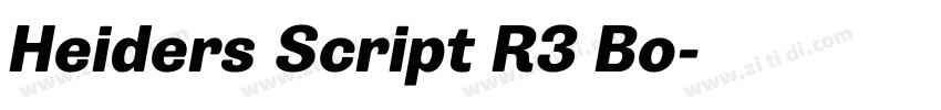 Heiders Script R3 Bo字体转换 Heiders Script R3 Bo字体转换